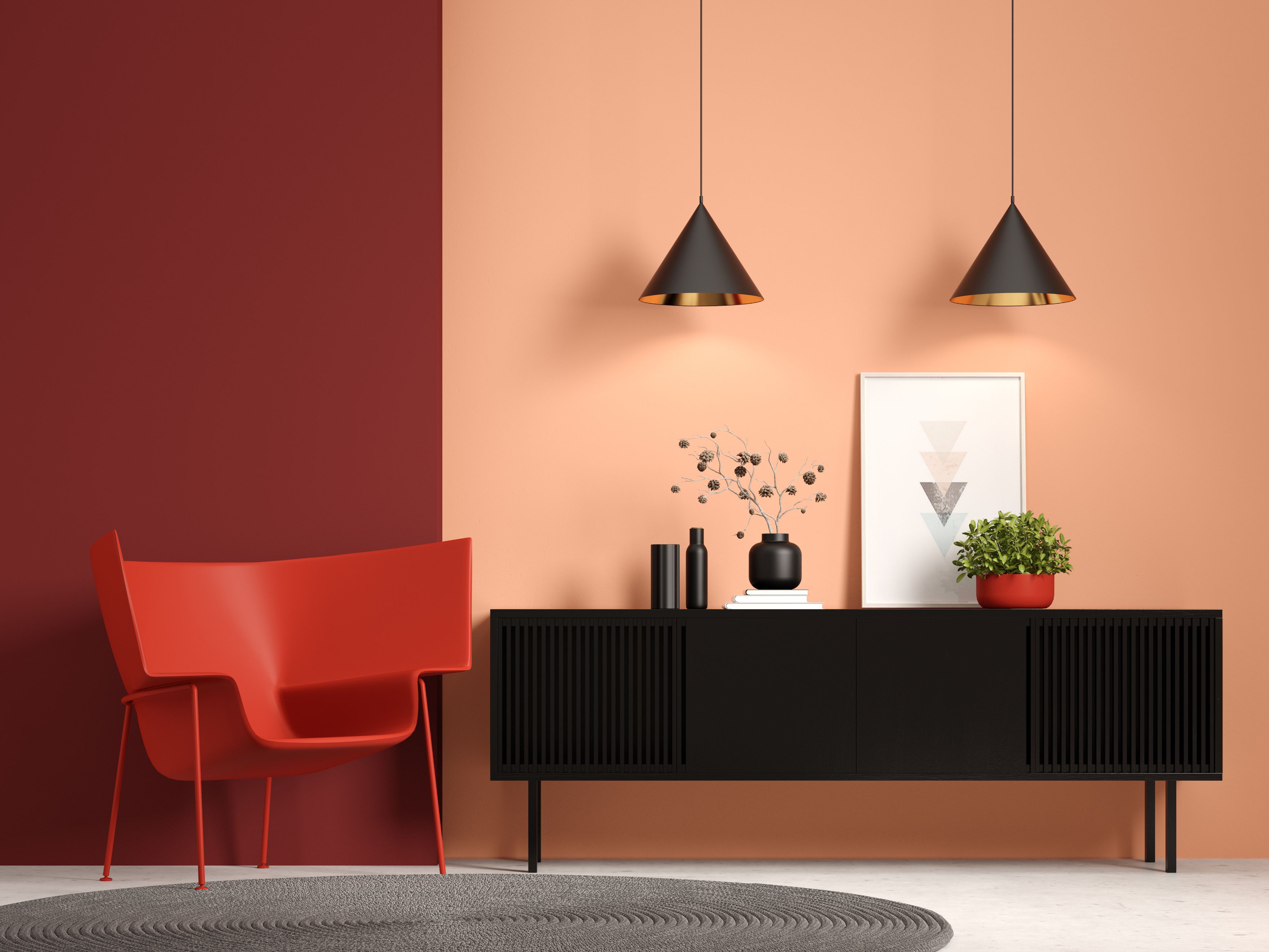 Ein Zimmer mit modern gestrichener Wand - gestaltet von Hertel Maler bei Nürnberg
